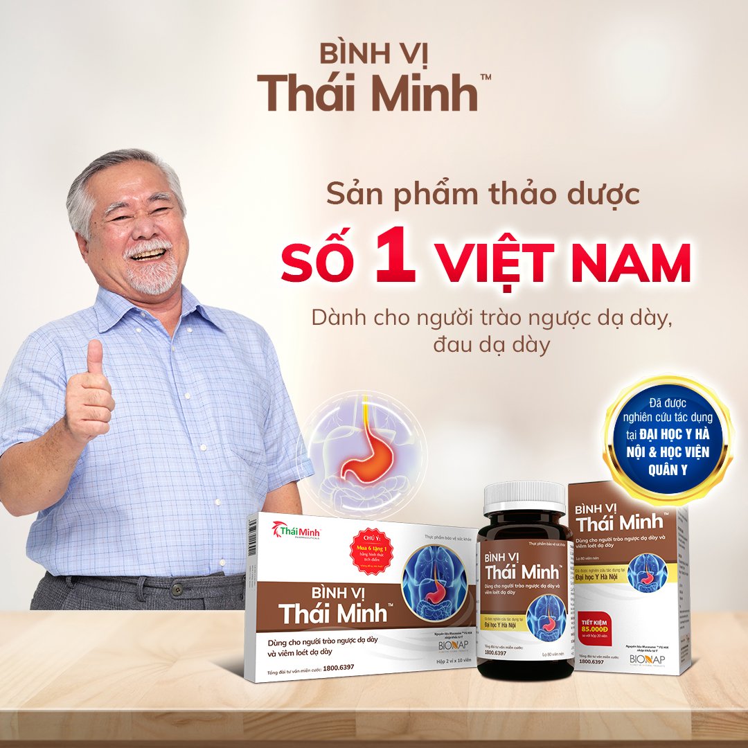 Trào ngược, viêm loét và đau dạ dày - Tại sao nên dùng Bình Vị Thái Minh 1